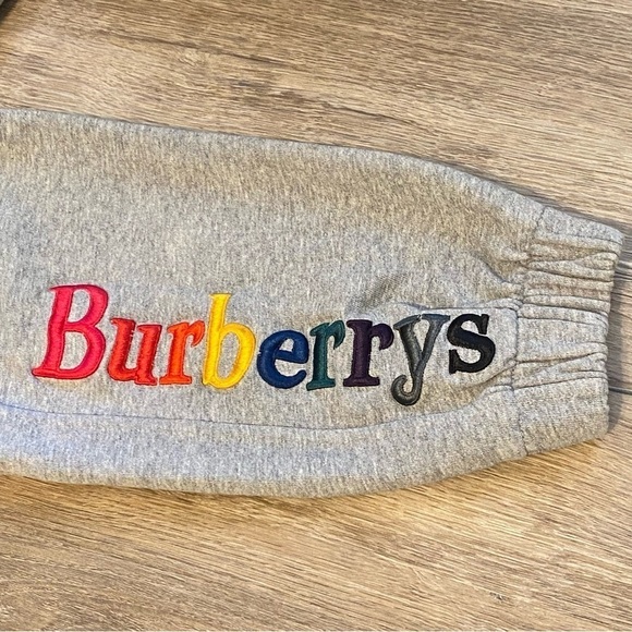 Burberry Grey Archive Logo Rainbow Sweatpants Women’s Small Petite - Picture 7 of 16